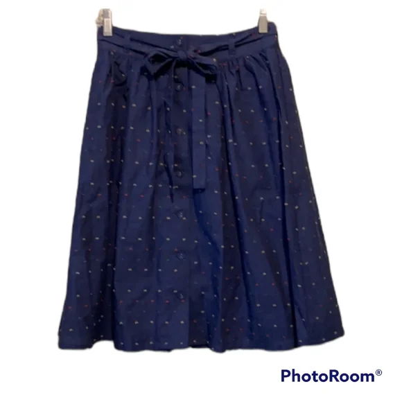 NWT ModCloth Chamboray Color Spec Midi Skirt - Picture 3 of 7